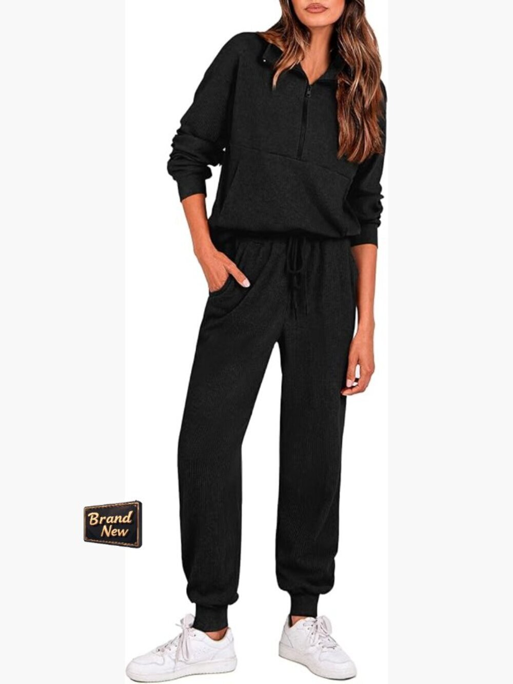 2 Piece Lounge Set Zip Up Sweatshirt Jogger Pants Travel Outfit